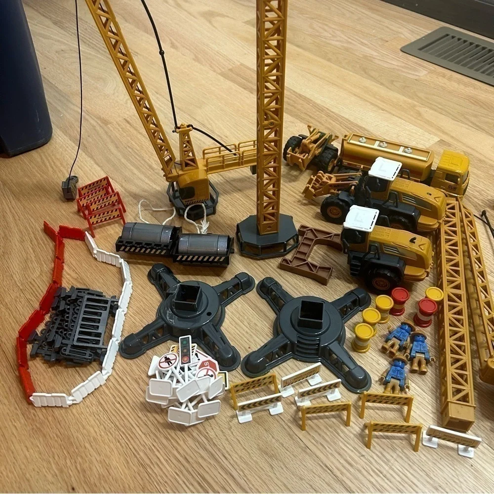 Construction Model Building Set 1:55 Signs Engineering Blocks Lego Like Figures